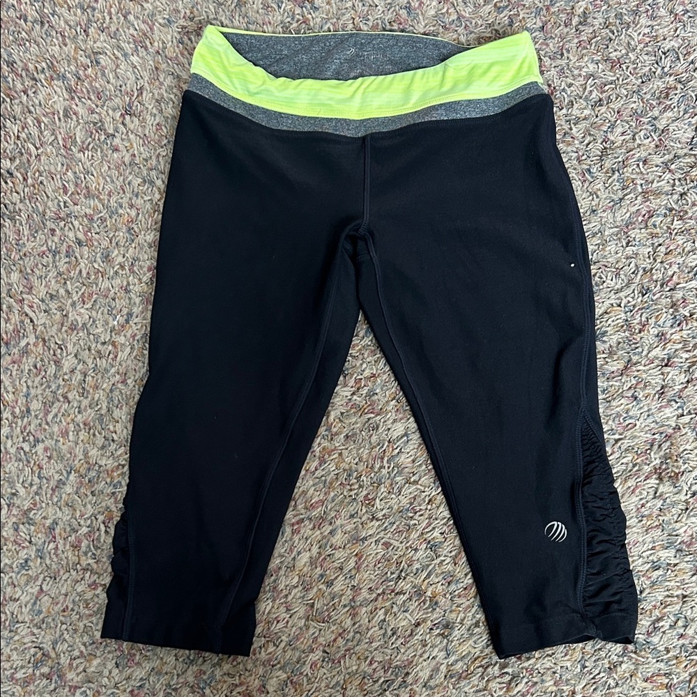 MPG Gray and Neon Yellow Leggings